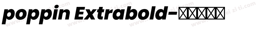 poppin Extrabold字体转换